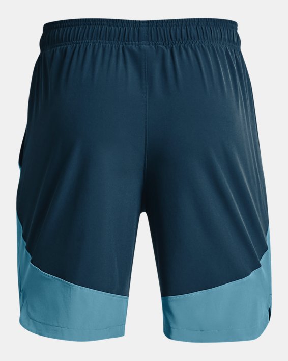 Men's UA HIIT Woven Colorblock Shorts, Blue, pdpMainDesktop image number 7